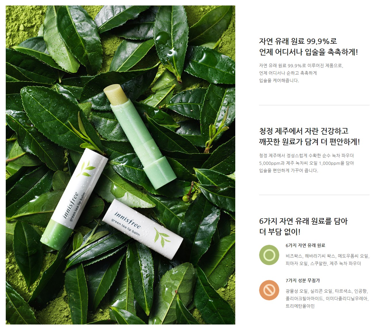 Innisfree Green Tea Lip Balm (3.6g)